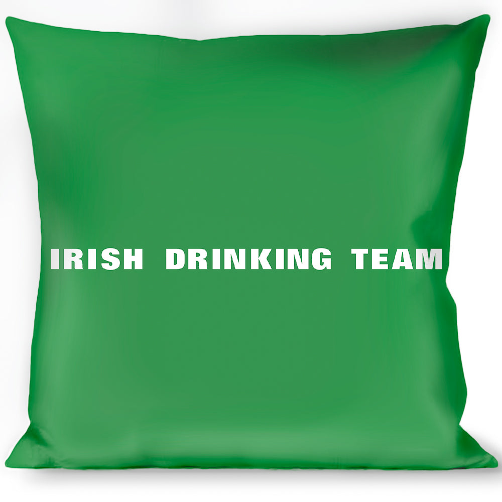 Buckle-Down Throw Pillow - IRISH DRINKING TEAM Green/White Throw Pillows Buckle-Down   