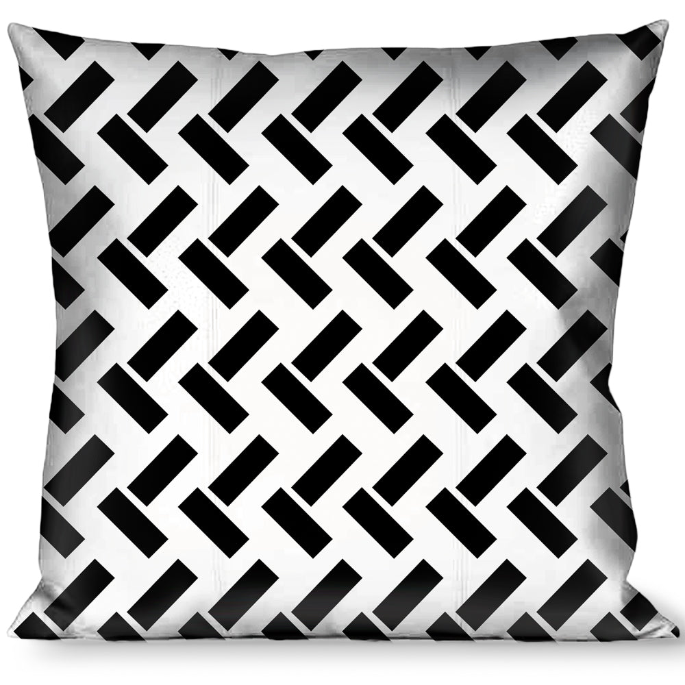 Buckle-Down Throw Pillow - Jagged Chevron White/Black Throw Pillows Buckle-Down   