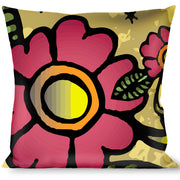 Buckle-Down Throw Pillow - Love Kills Tan Throw Pillows Buckle-Down   