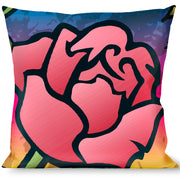 Buckle-Down Throw Pillow - Love Love Purple Throw Pillows Buckle-Down   