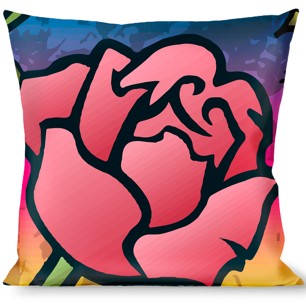 Buckle-Down Throw Pillow - Love Love Purple Throw Pillows Buckle-Down   