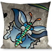 Buckle-Down Throw Pillow - Love Love Gray Throw Pillows Buckle-Down   