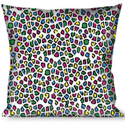 Buckle-Down Throw Pillow - Leopard White/Multi Color Throw Pillows Buckle-Down   