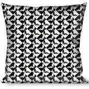 Buckle-Down Throw Pillow - Mud Flap Girl Diamonds Black/White Throw Pillows Buckle-Down   