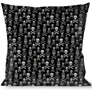 Buckle-Down Throw Pillow - Multi Skull Black/Gray Throw Pillows Buckle-Down   