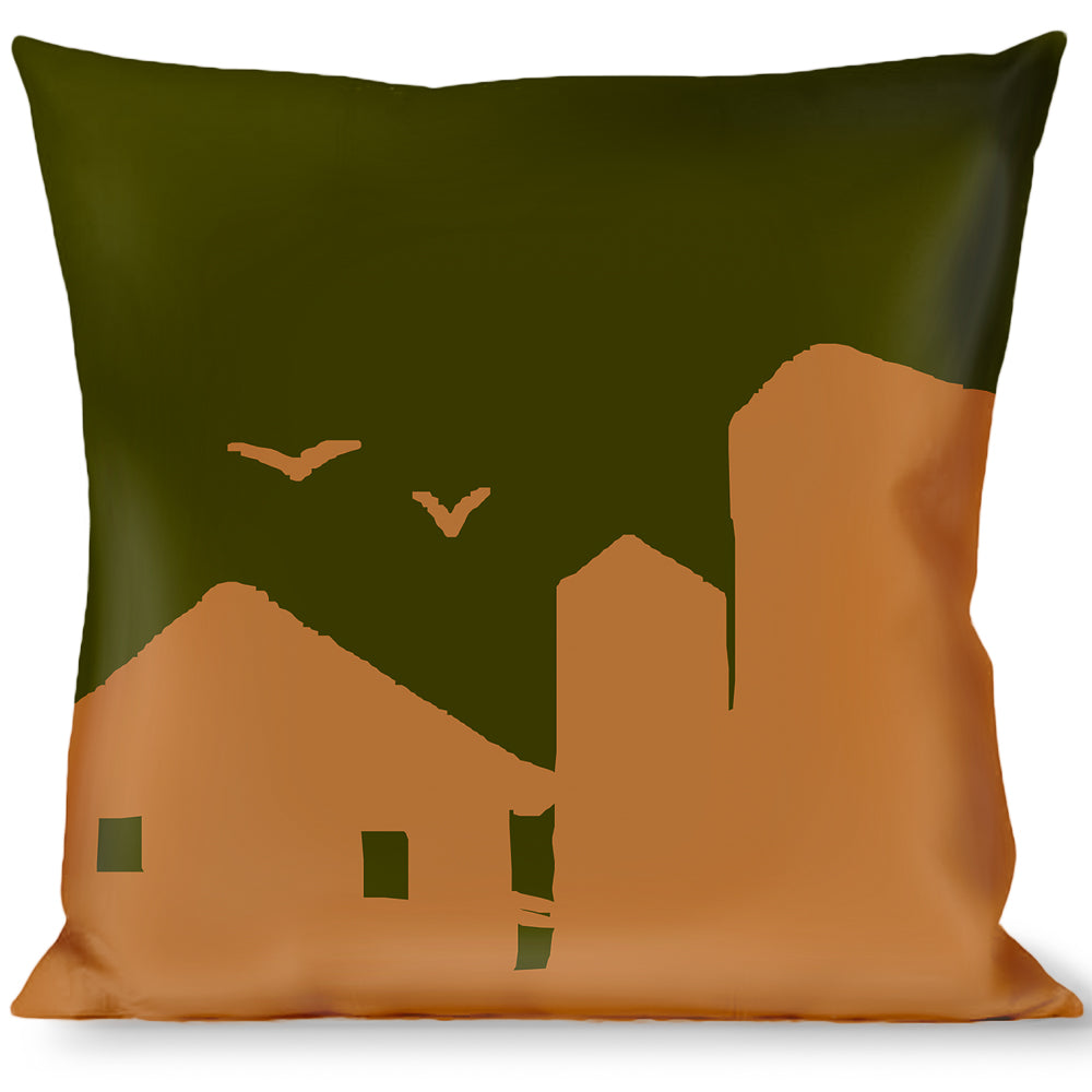 Buckle-Down Throw Pillow - Marijuana Leaf Skyline Throw Pillows Buckle-Down   