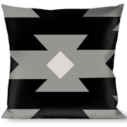 Buckle-Down Throw Pillow - Navajo Gray/Black/Gray/White Throw Pillows Buckle-Down   