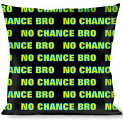 Buckle-Down Throw Pillow - NO CHANCE BRO Black/Turquoise/Green Throw Pillows Buckle-Down   