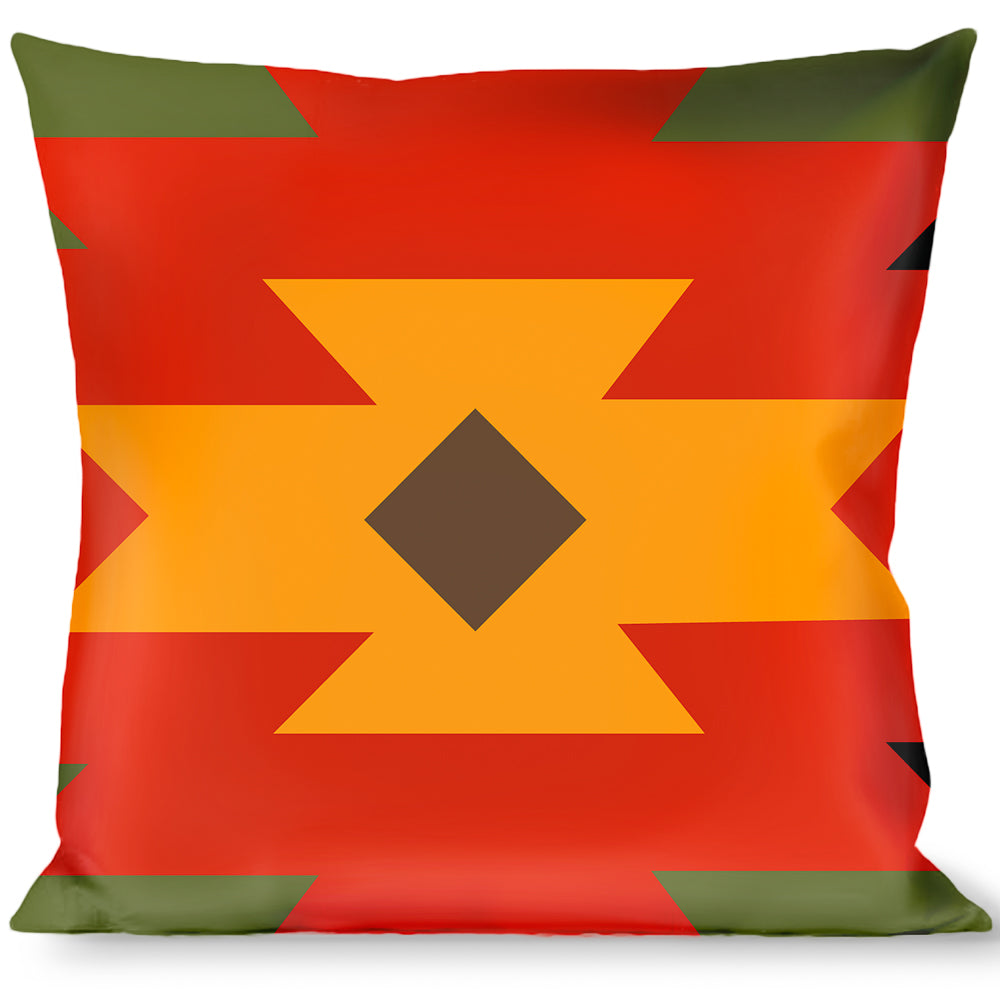 Buckle-Down Throw Pillow - Navajo Tan/Rust/Olive/Black Throw Pillows Buckle-Down   