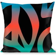 Buckle-Down Throw Pillow - Peace Black/Multi Color Throw Pillows Buckle-Down   