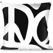 Buckle-Down Throw Pillow - Peace Black/White Throw Pillows Buckle-Down   