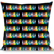 Buckle-Down Throw Pillow - Piano Keys Rainbow Throw Pillows Buckle-Down   