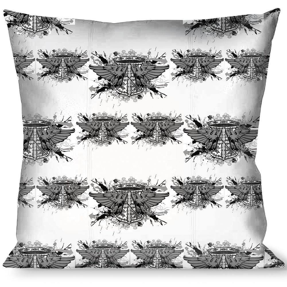 Buckle-Down Throw Pillow - Phoenix Shield White Throw Pillows Buckle-Down   