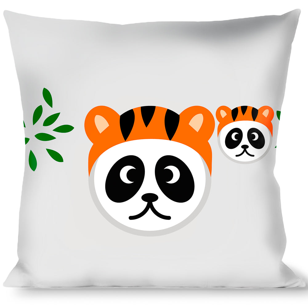 Buckle-Down Throw Pillow - Panda w/Tiger Hat Throw Pillows Buckle-Down   