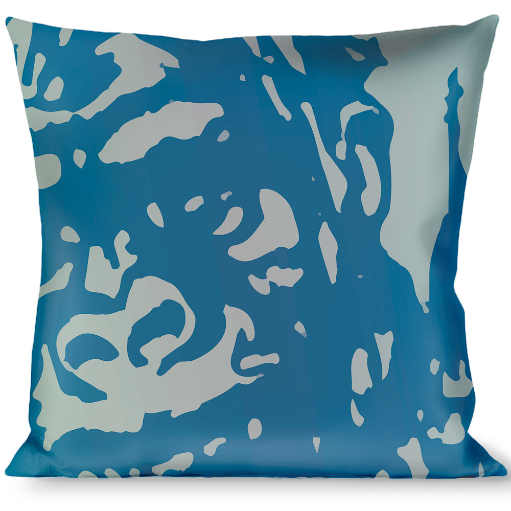 Buckle-Down Throw Pillow - Retro Monster Aqua Throw Pillows Buckle-Down   