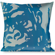 Buckle-Down Throw Pillow - Retro Monster Aqua Throw Pillows Buckle-Down   