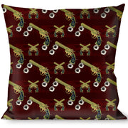 Buckle-Down Throw Pillow - Revolvers Purple/Green Throw Pillows Buckle-Down   