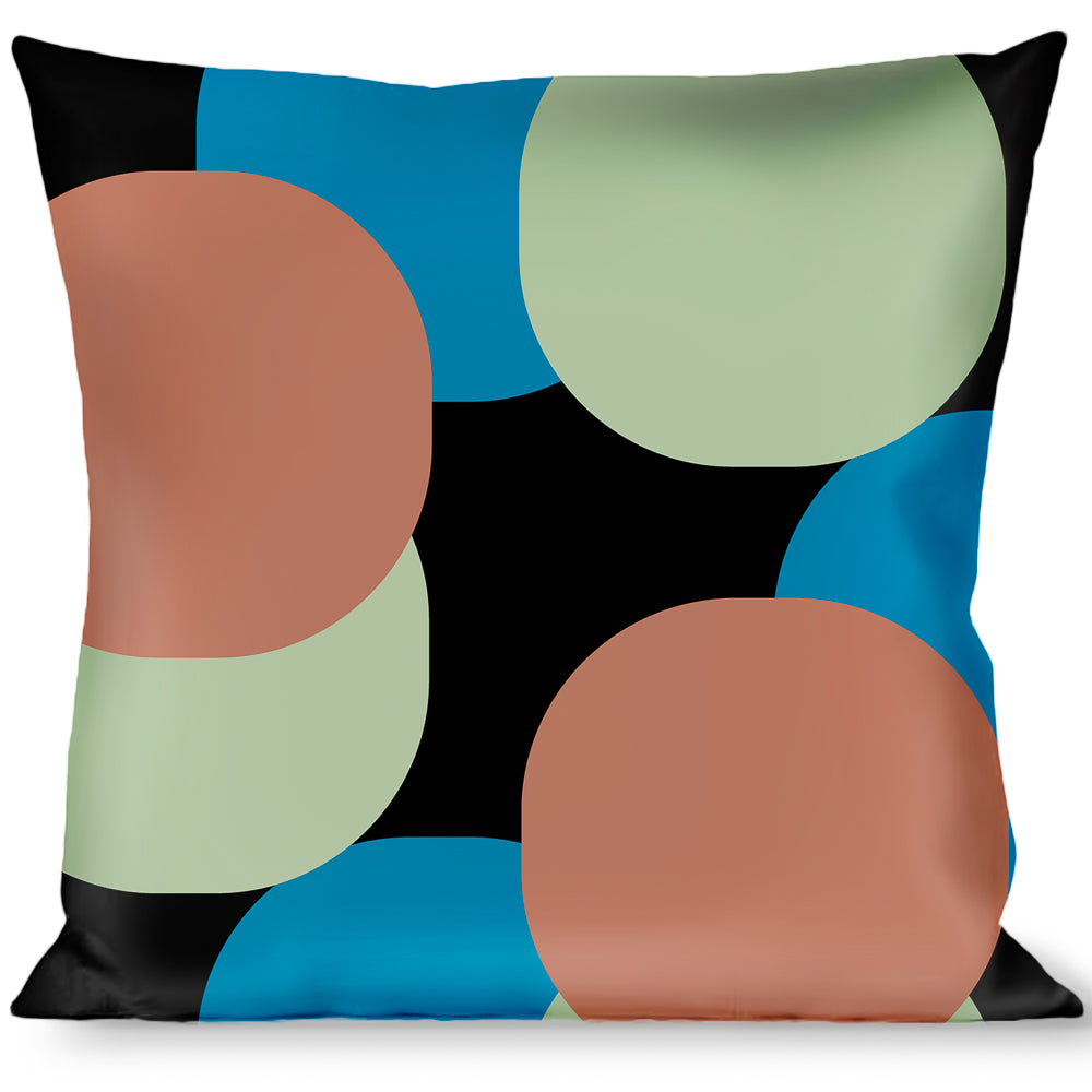 Buckle-Down Throw Pillow - Polka Dots C/U Black/Blue/Sage/Brown Throw Pillows Buckle-Down   