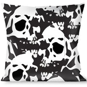 Buckle-Down Throw Pillow - Skull Yard Black/White Throw Pillows Buckle-Down   