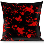 Buckle-Down Throw Pillow - Splatter Black/Red Throw Pillows Buckle-Down   