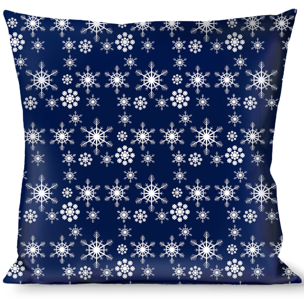 Buckle-Down Throw Pillow - Snowflakes Blue/White Throw Pillows Buckle-Down   