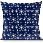 Buckle-Down Throw Pillow - Snowflakes Blue/White Throw Pillows Buckle-Down   