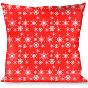 Buckle-Down Throw Pillow - Snowflakes Red/White Throw Pillows Buckle-Down   