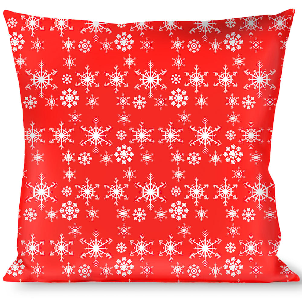 Buckle-Down Throw Pillow - Snowflakes Red/White Throw Pillows Buckle-Down   