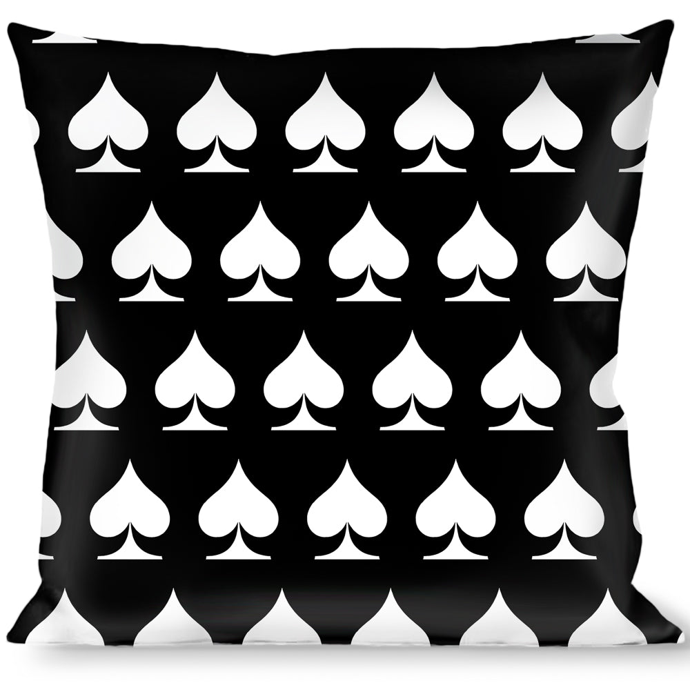 Buckle-Down Throw Pillow - Spade Black/White Throw Pillows Buckle-Down   