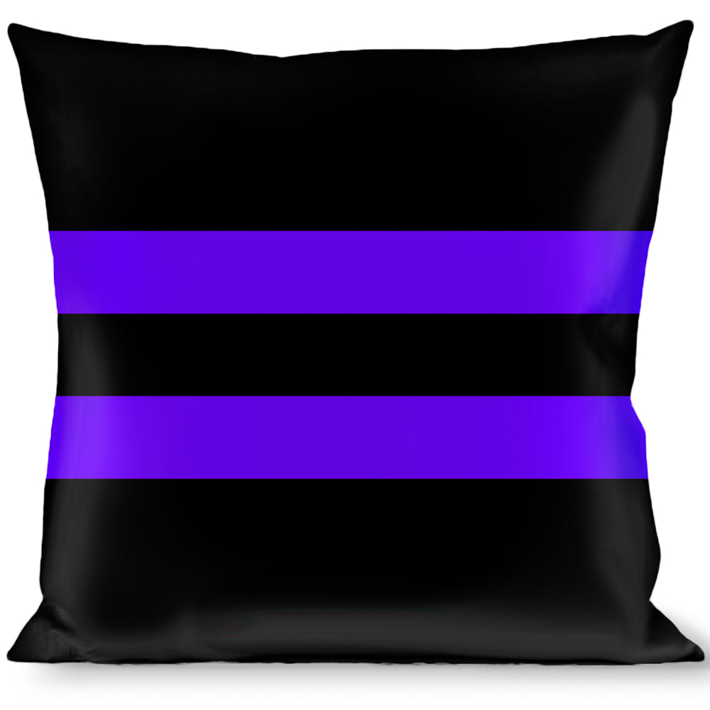 Buckle-Down Throw Pillow - Stripe Black/Blue Throw Pillows Buckle-Down   
