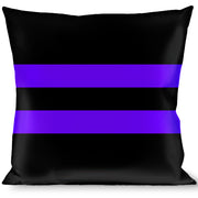 Buckle-Down Throw Pillow - Stripe Black/Blue Throw Pillows Buckle-Down   