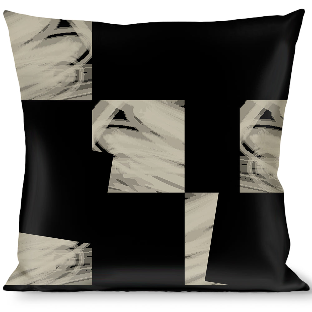 Buckle-Down Throw Pillow - Scribble Checker Black/White Throw Pillows Buckle-Down   