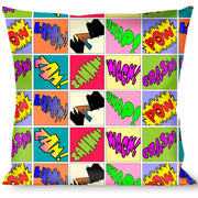 Buckle-Down Throw Pillow - Sound Effect Checkers Multi Color Throw Pillows Buckle-Down   