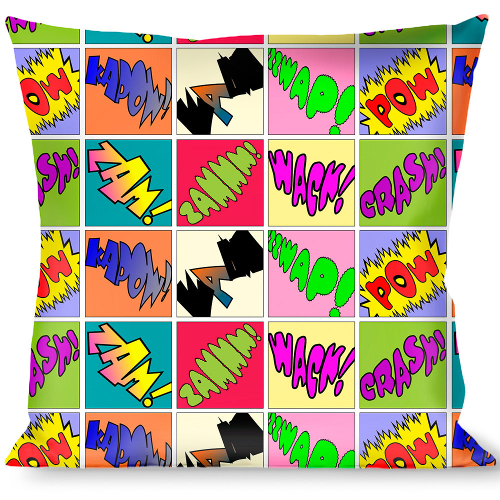 Buckle-Down Throw Pillow - Sound Effect Checkers Multi Color Throw Pillows Buckle-Down   