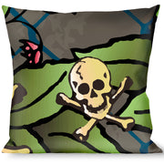 Buckle-Down Throw Pillow - Trust No One Gray Throw Pillows Buckle-Down   