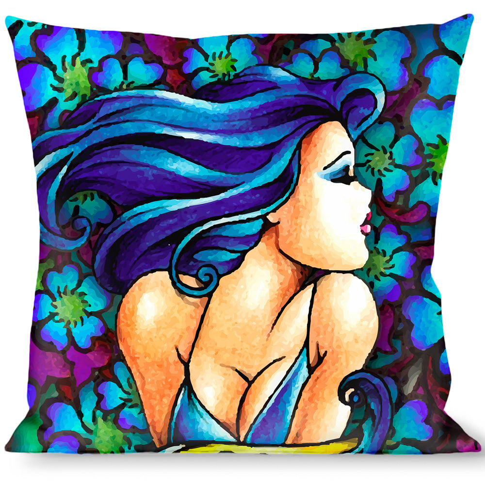 Buckle-Down Throw Pillow - TJ-Bollt Cthulu Throw Pillows Tattoo Johnny