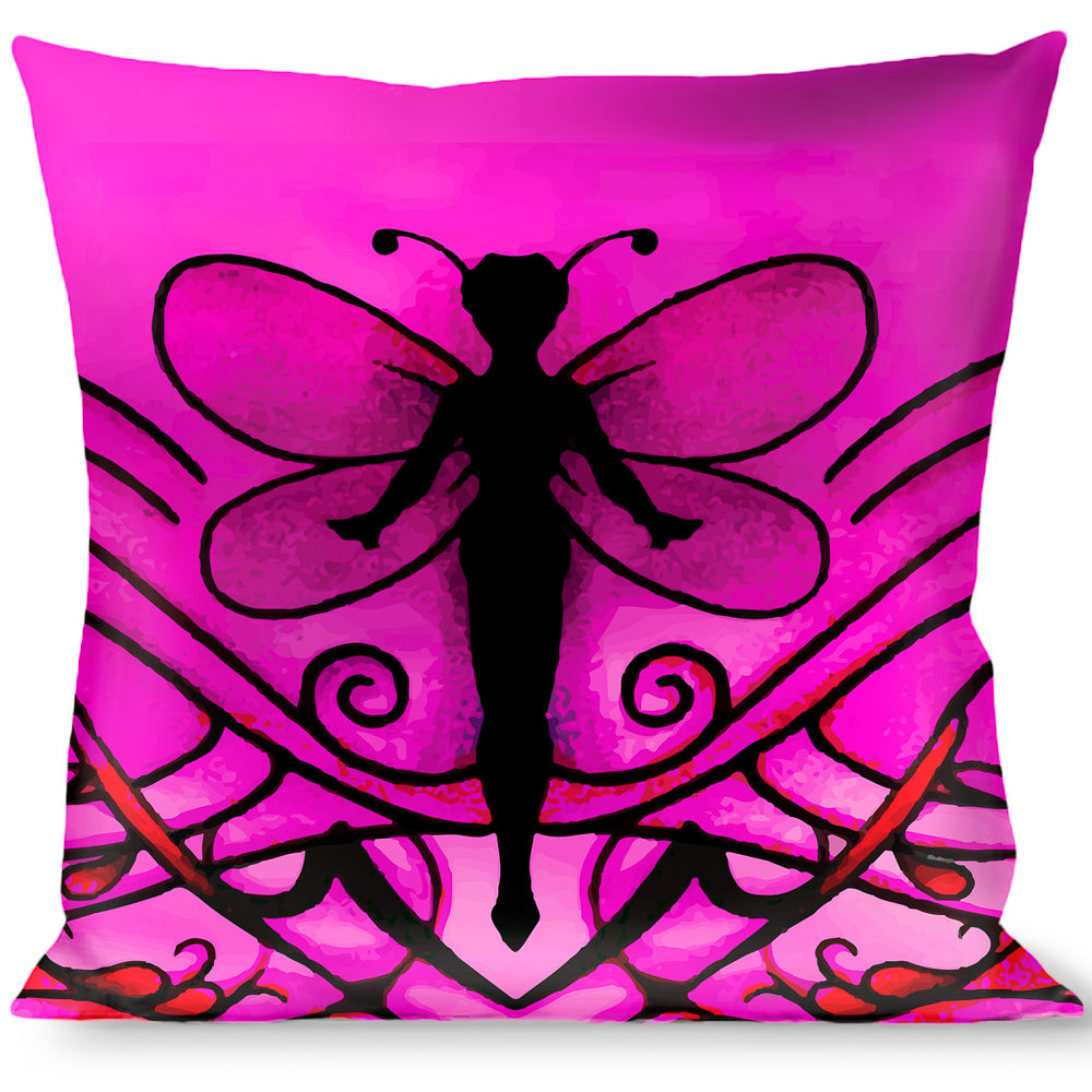 Buckle-Down Throw Pillow - TJ-Fairy Pink Swirl Throw Pillows Tattoo Johnny