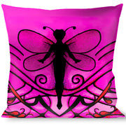 Buckle-Down Throw Pillow - TJ-Fairy Pink Swirl Throw Pillows Tattoo Johnny