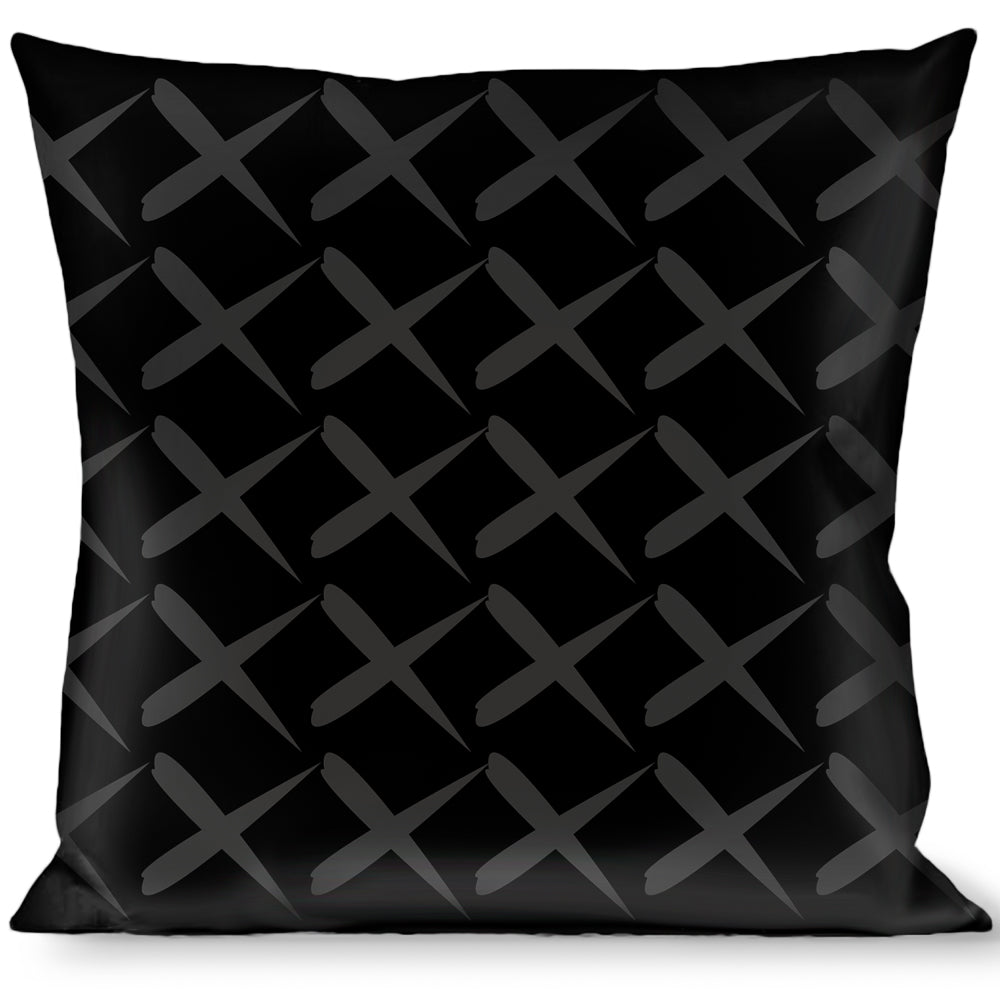 Buckle-Down Throw Pillow - Tread Plate Black/Gray Throw Pillows Buckle-Down   