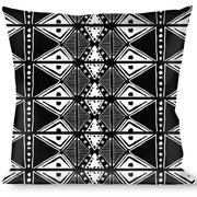 Buckle-Down Throw Pillow - Tribal1 Black/White Throw Pillows Buckle-Down   
