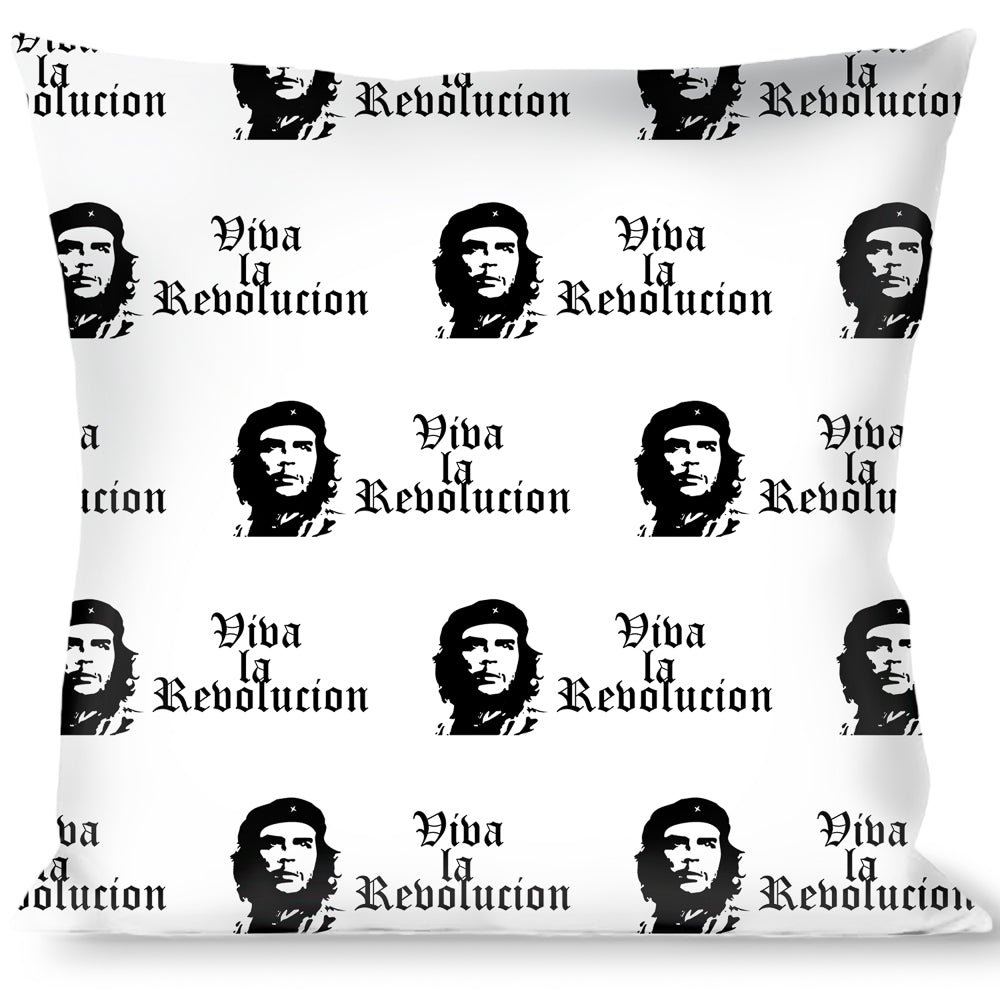 Buckle-Down Throw Pillow - VIVA LA REVOLUCION Che White/Black Throw Pillows Buckle-Down   