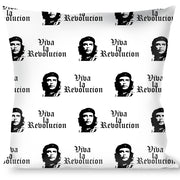 Buckle-Down Throw Pillow - VIVA LA REVOLUCION Che White/Black Throw Pillows Buckle-Down   