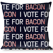 Buckle-Down Throw Pillow - VOTE FOR BACON Black/White/Bacon Throw Pillows Buckle-Down   