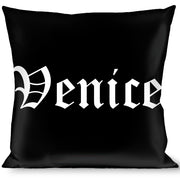 Buckle-Down Throw Pillow - VENICE Old English Black/White Throw Pillows Buckle-Down   