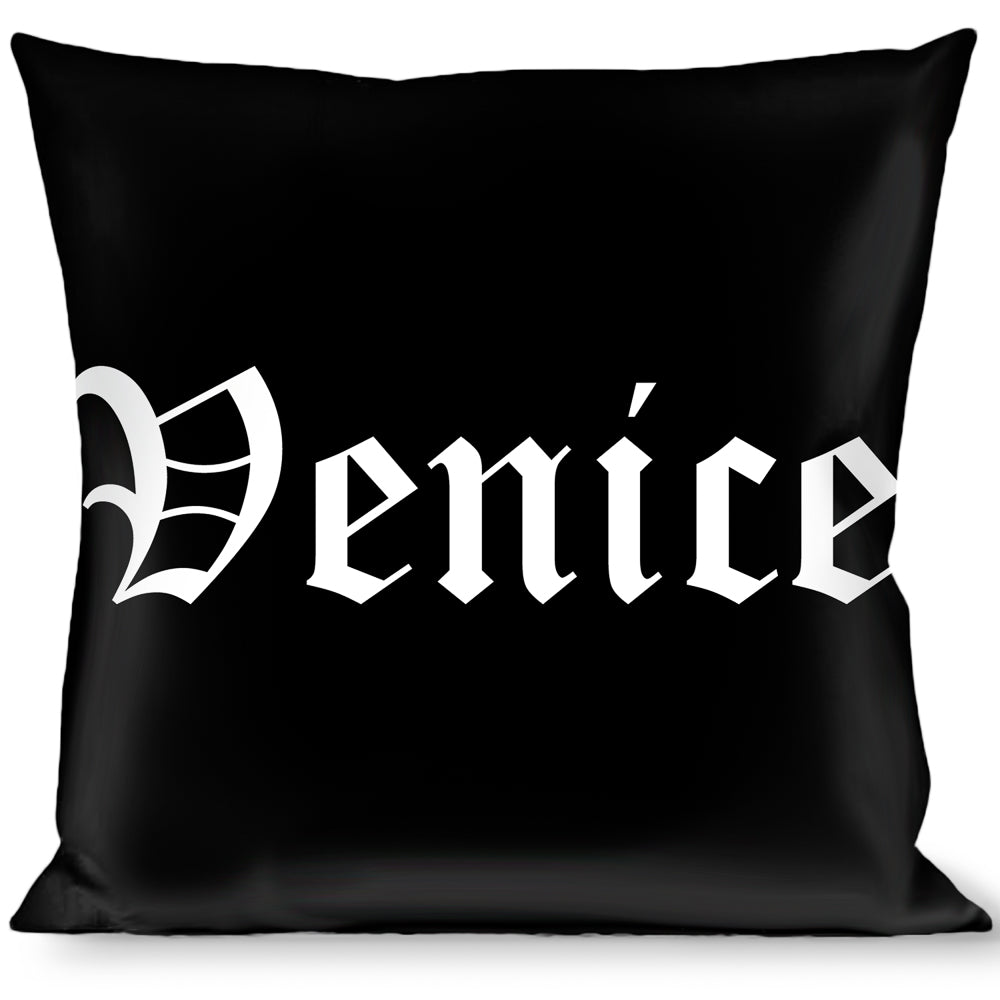 Buckle-Down Throw Pillow - VENICE Old English Black/White Throw Pillows Buckle-Down   