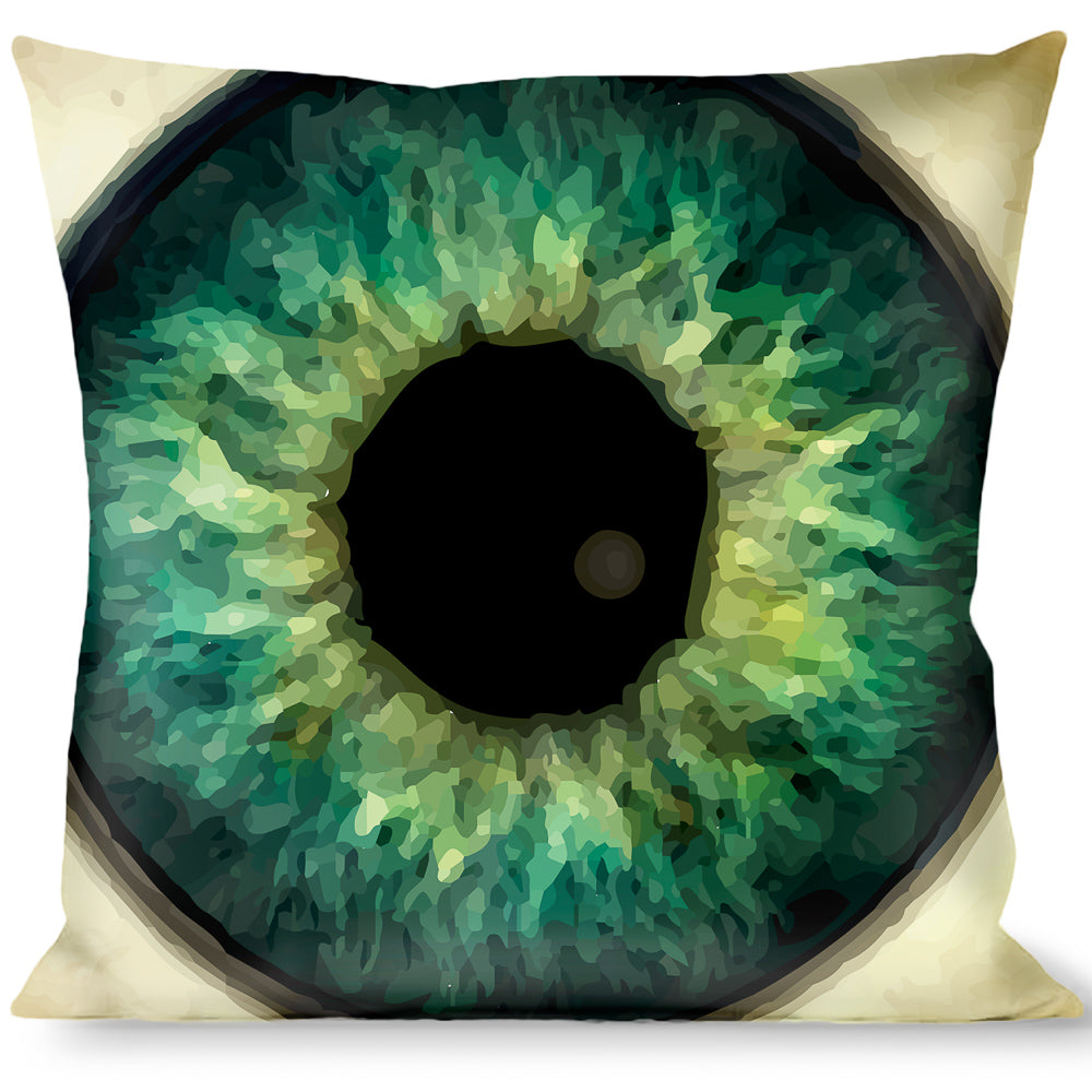 Buckle-Down Throw Pillow - Vivid Blue Eyeball Black Throw Pillows Buckle-Down   