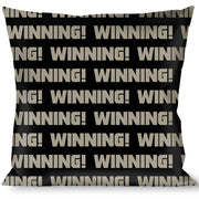 Buckle-Down Throw Pillow - WINNING! Black/Gray Throw Pillows Buckle-Down   