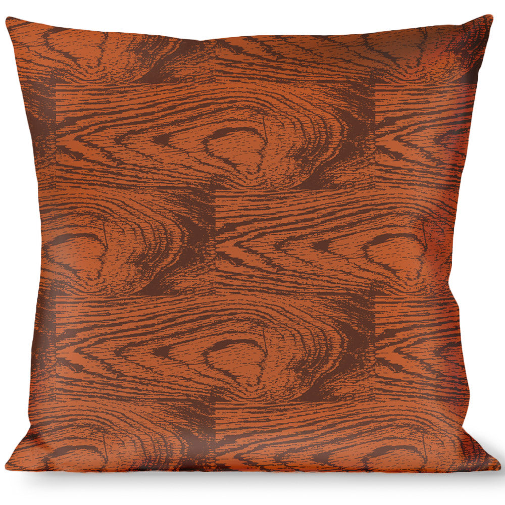 Buckle-Down Throw Pillow - Wood Grain Cherry Wood Throw Pillows Buckle-Down   