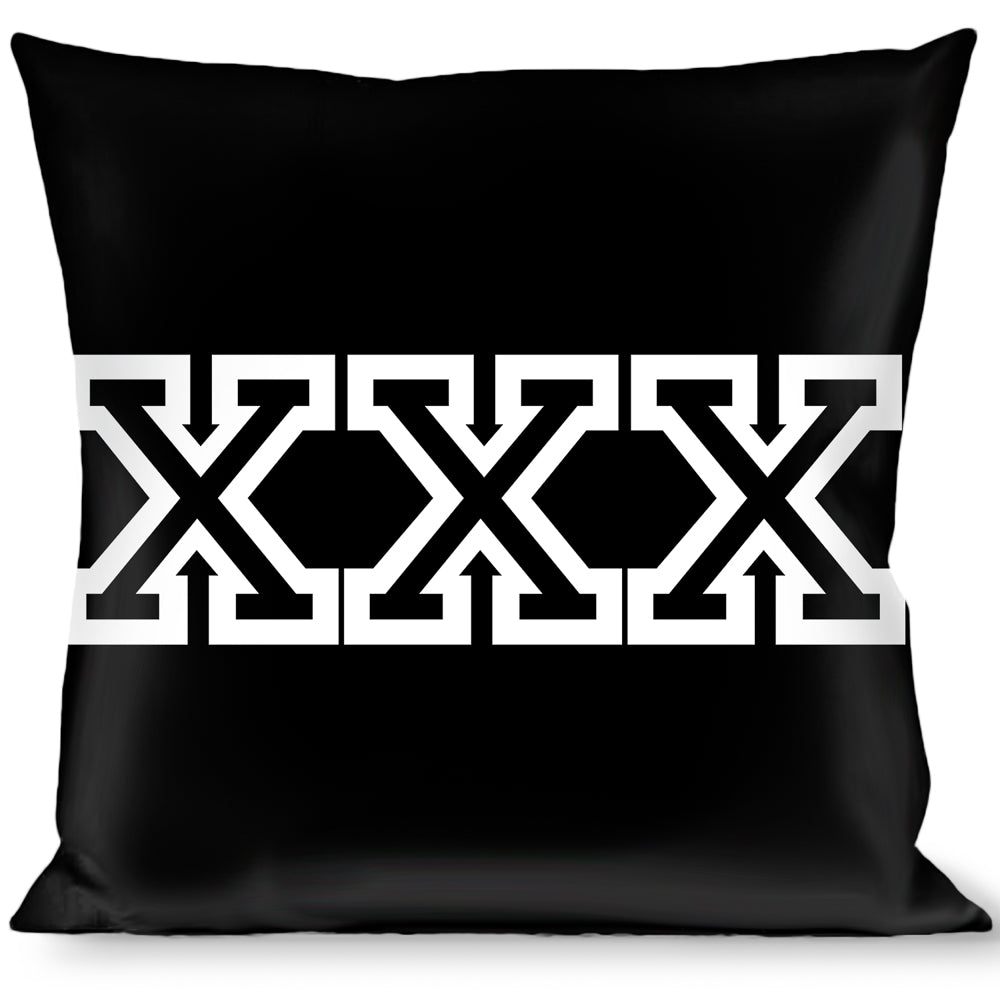 Buckle-Down Throw Pillow - XXX Black/White Throw Pillows Buckle-Down   