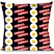 Buckle-Down Throw Pillow - Bacon & Eggs Black Throw Pillows Buckle-Down   